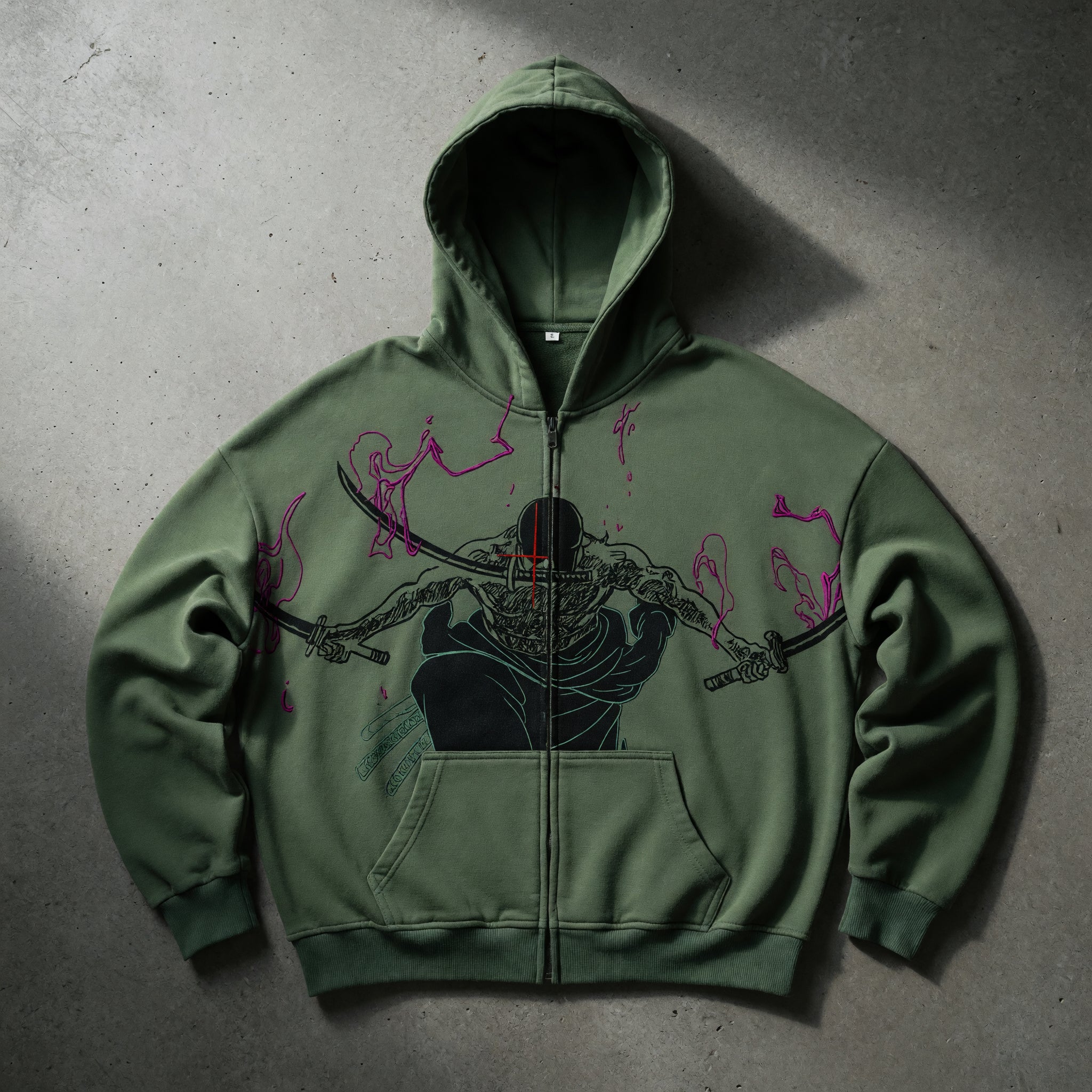 Zoro Oversized Zip Hoodie