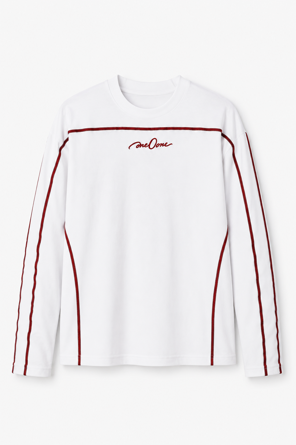 5 Threade Long Sleeve : White