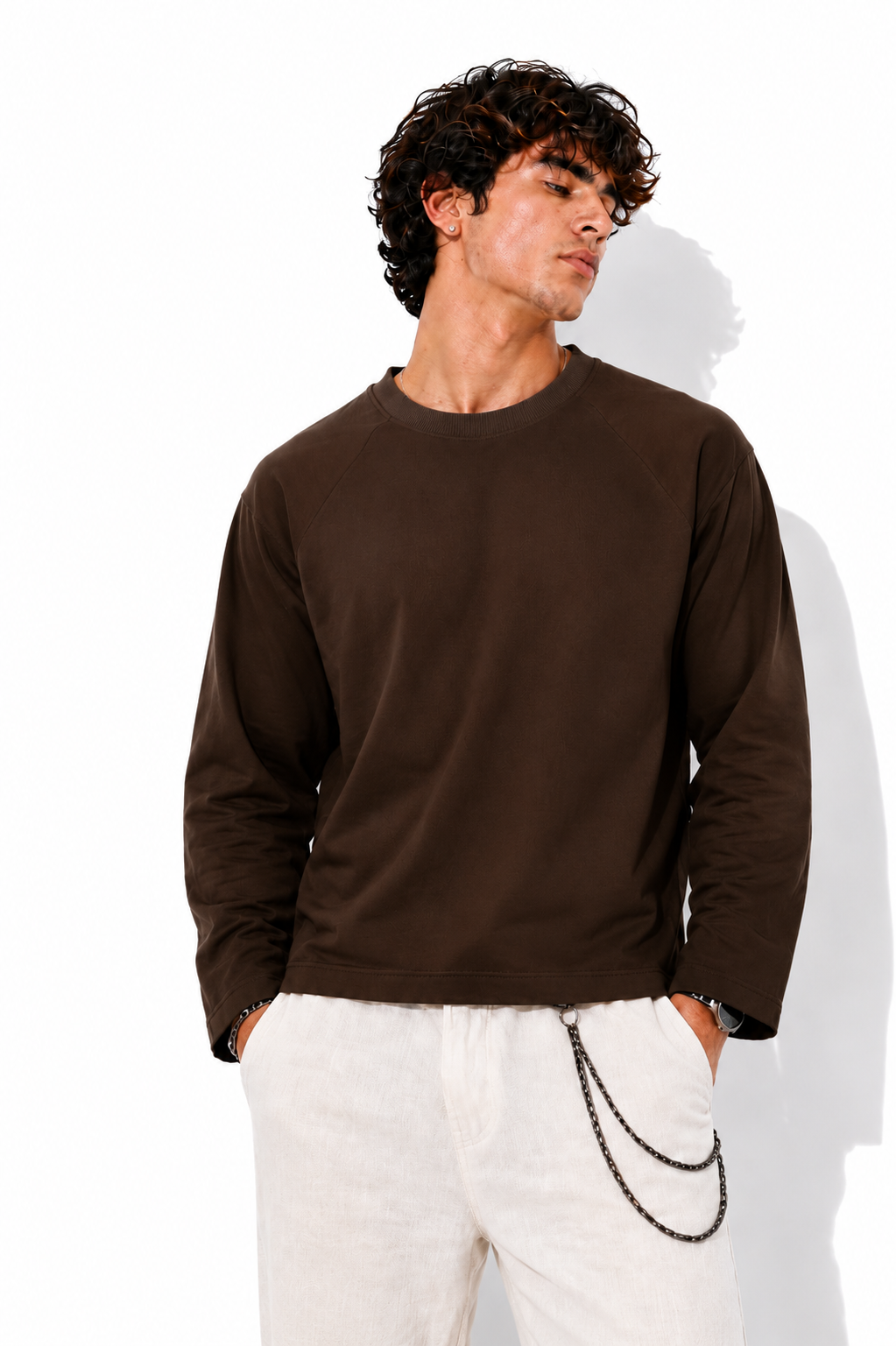 Brown Raglan T-Shirt