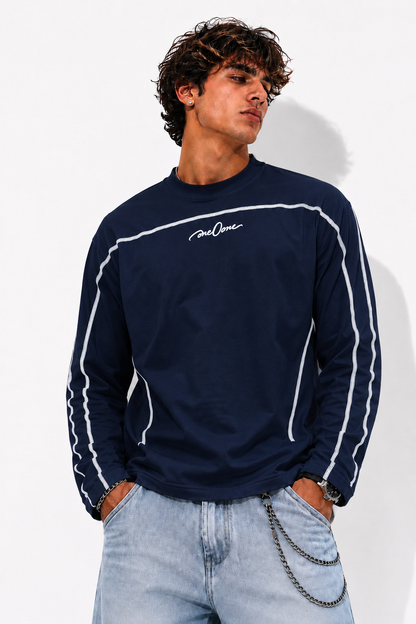 5 Threade Long Sleeve : Navy Blue