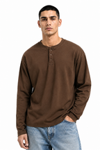 Essential Henley Coffee Brown