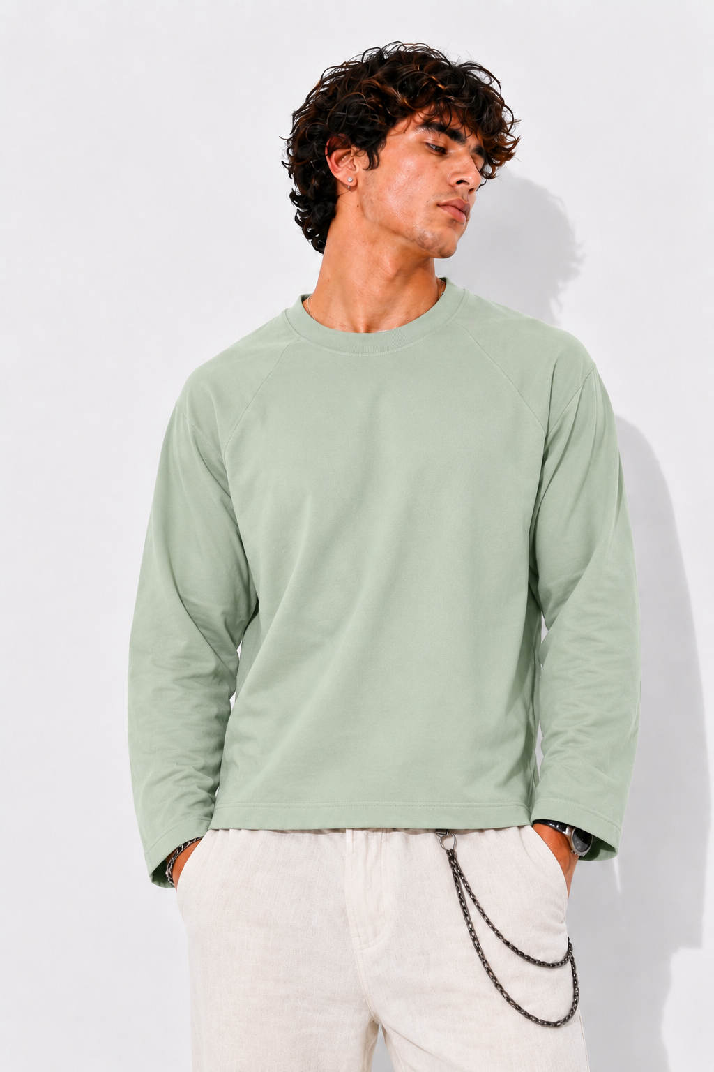 Sage Green Raglan T-Shirt