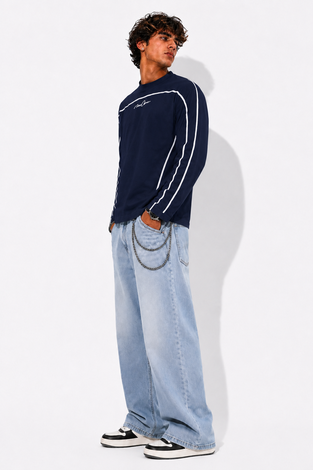 5 Threade Long Sleeve : Navy Blue