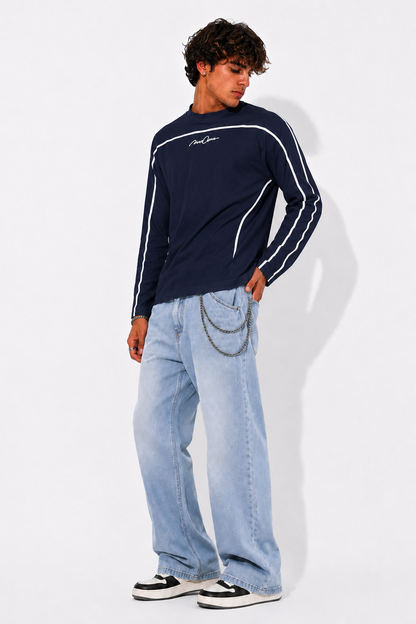 5 Threade Long Sleeve : Navy Blue