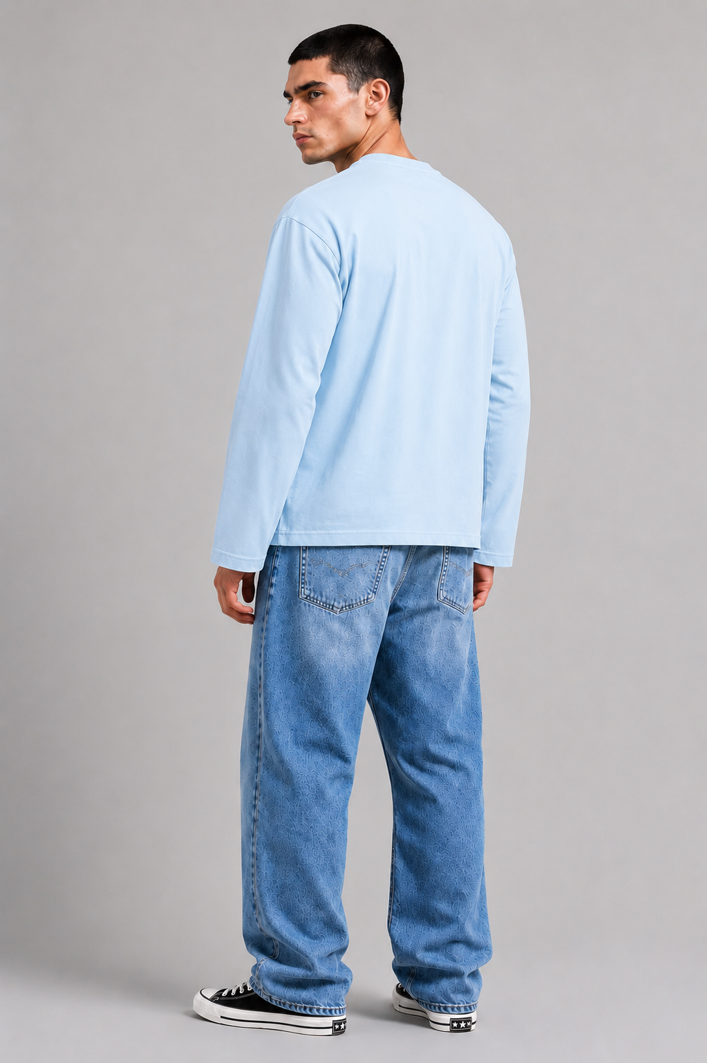 Essential Henley Fresh Air Blue