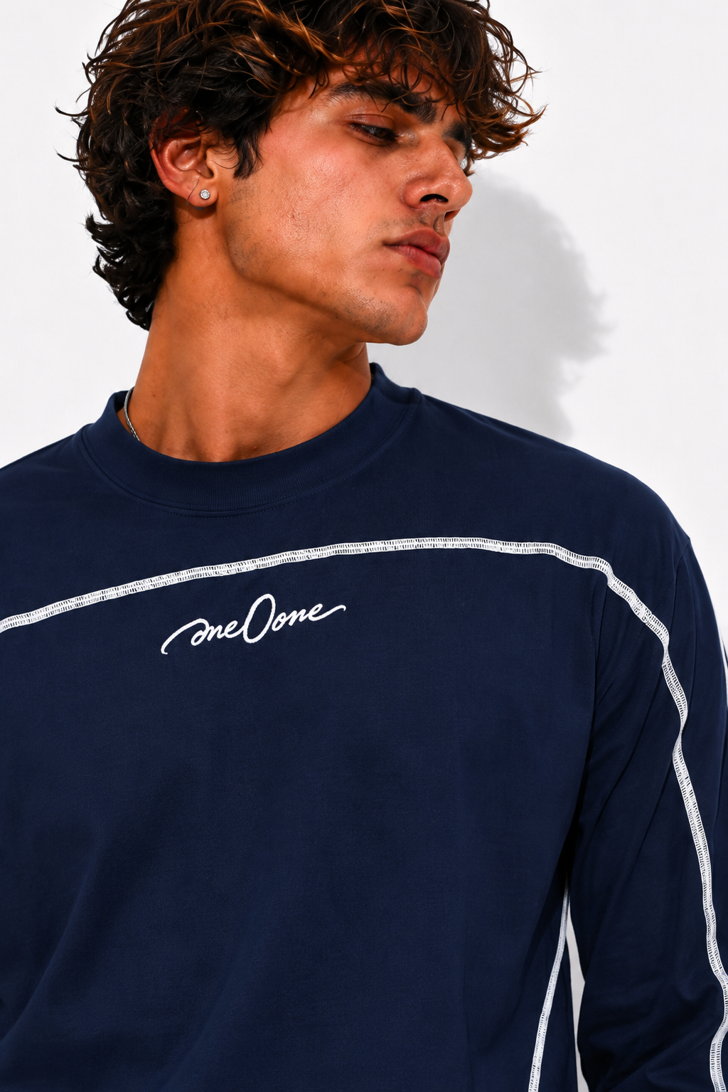 5 Threade Long Sleeve : Navy Blue