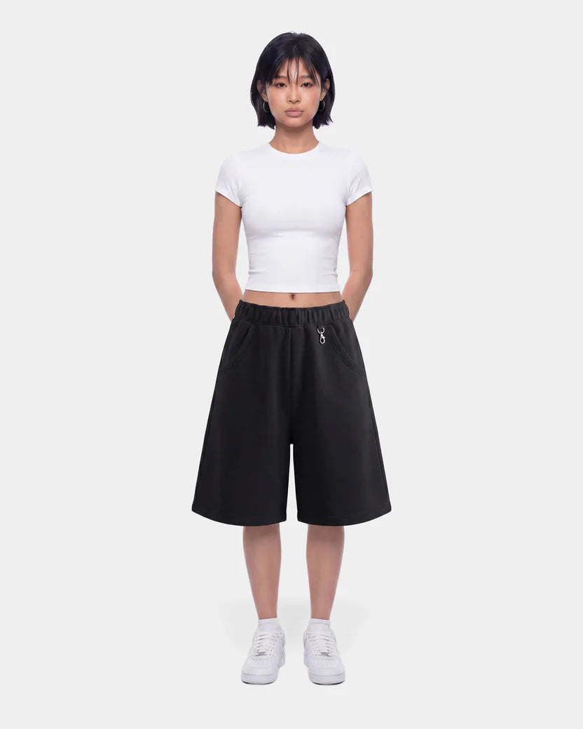 Black Utility Baggy Shorts