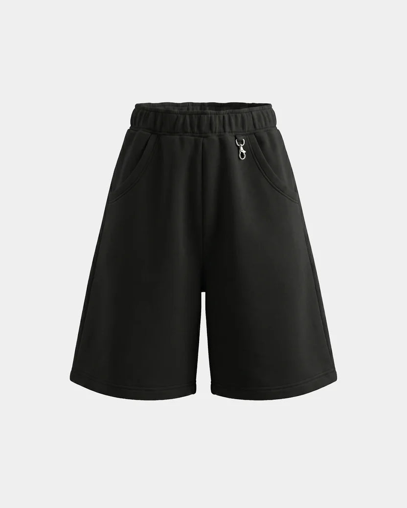 Black Utility Baggy Shorts